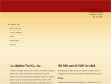 Tablet Screenshot of jamachinetool.com